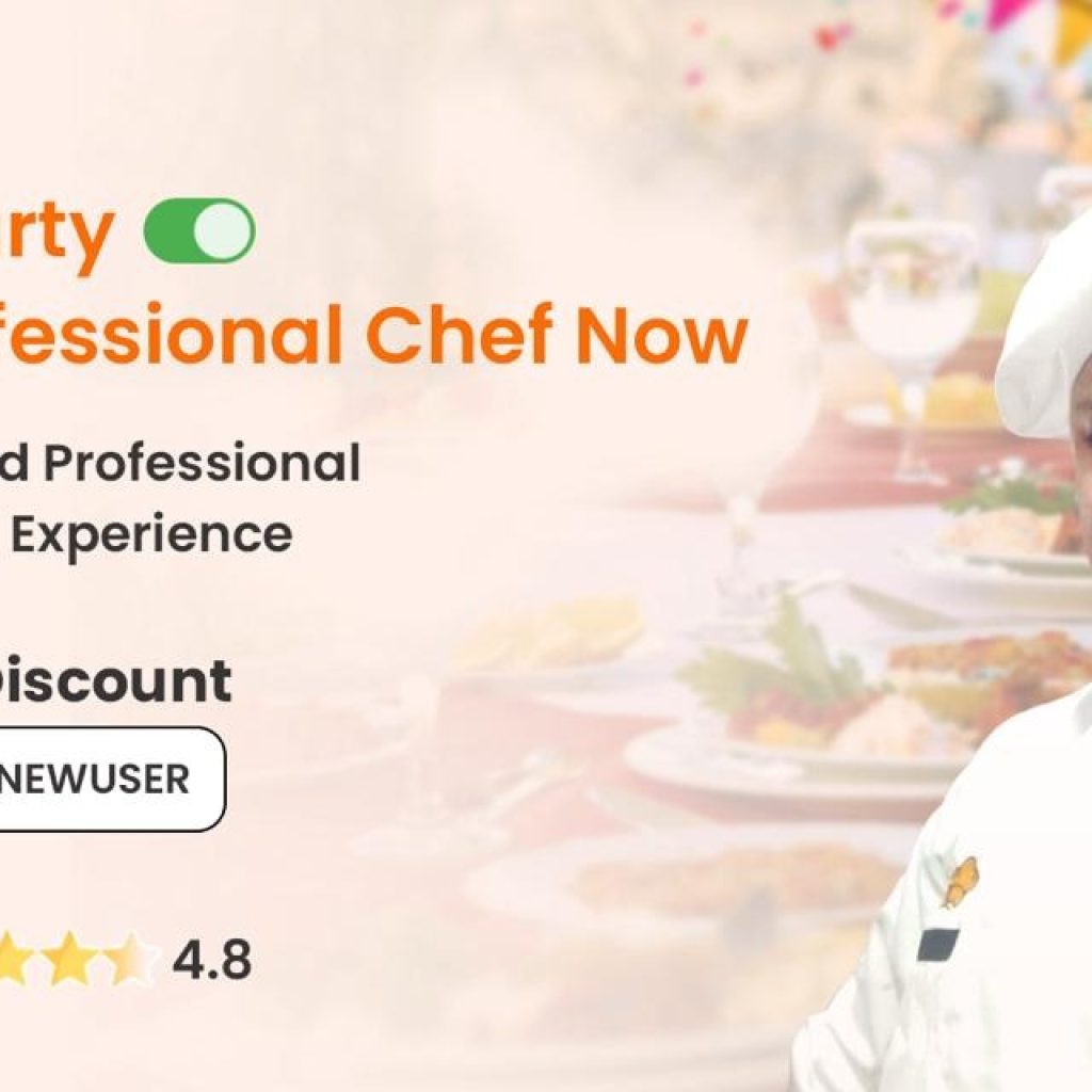 Find a cook for your home party—stress-free menus and service