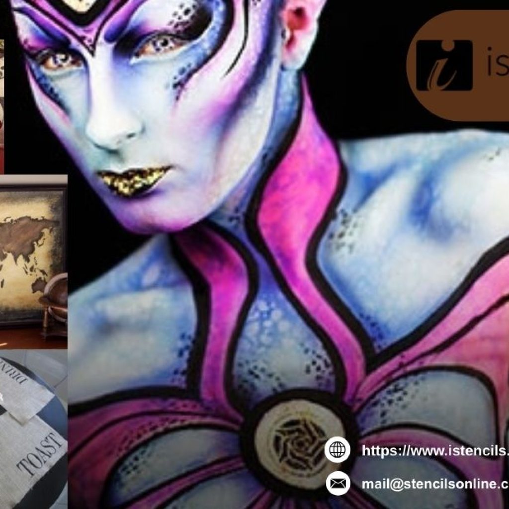 Body art stencils for events & parties: clever, crowd-pleasing designs
