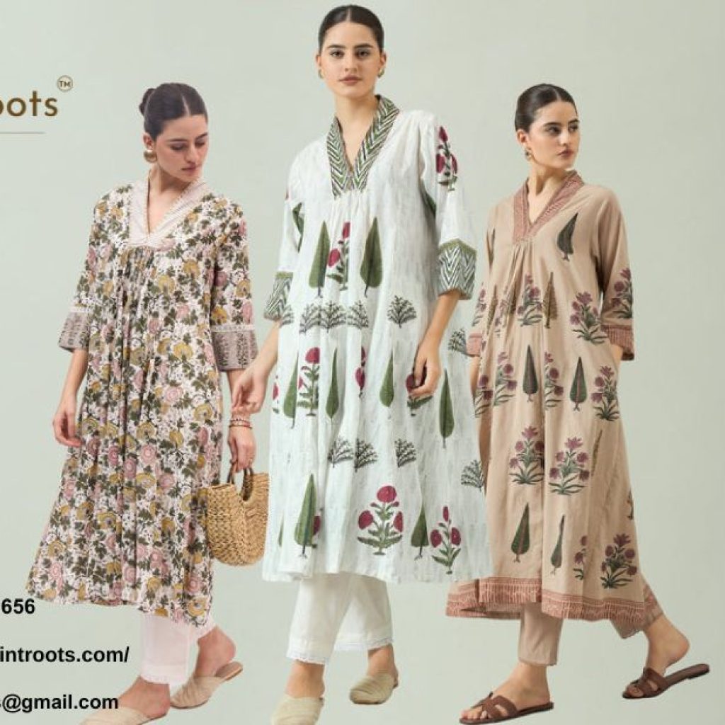 Ethical, Artful Cotton Dresses with Hand-Block Charm
